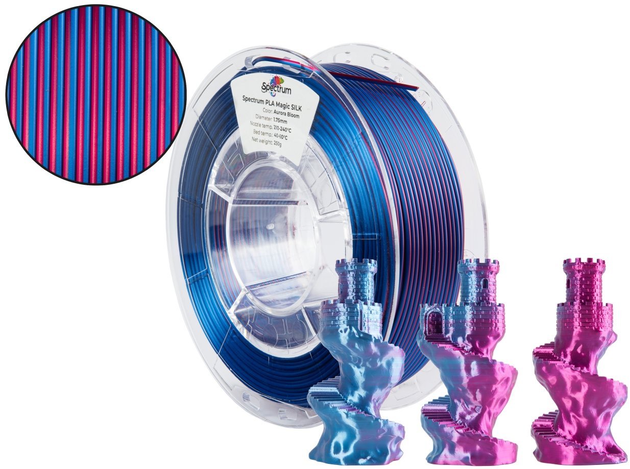 Filament Spectrum PLA Magic SILK 1.75mm Aurora Bloom 0.25kg