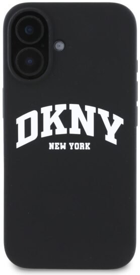 DKNY Liquid Silicone Arch Logo MagSafe Zadní Kryt pro iPhone 16 Plus Black