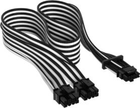 Corsair Premium Individually Sleeved 12+4pin PCIe Gen 5 12VHPWR 600W cable Type 4 White/Black