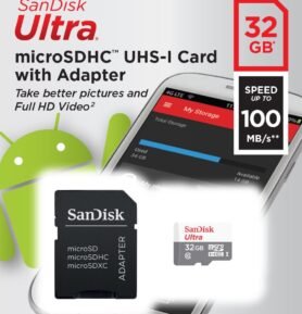 SANDISK MicroSDHC 32GB Ultra Lite + SD adaptér