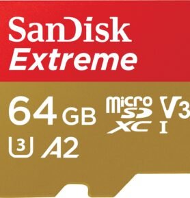 SANDISK microSDXC 64GB Extreme + Rescue PRO Deluxe + SD adaptér