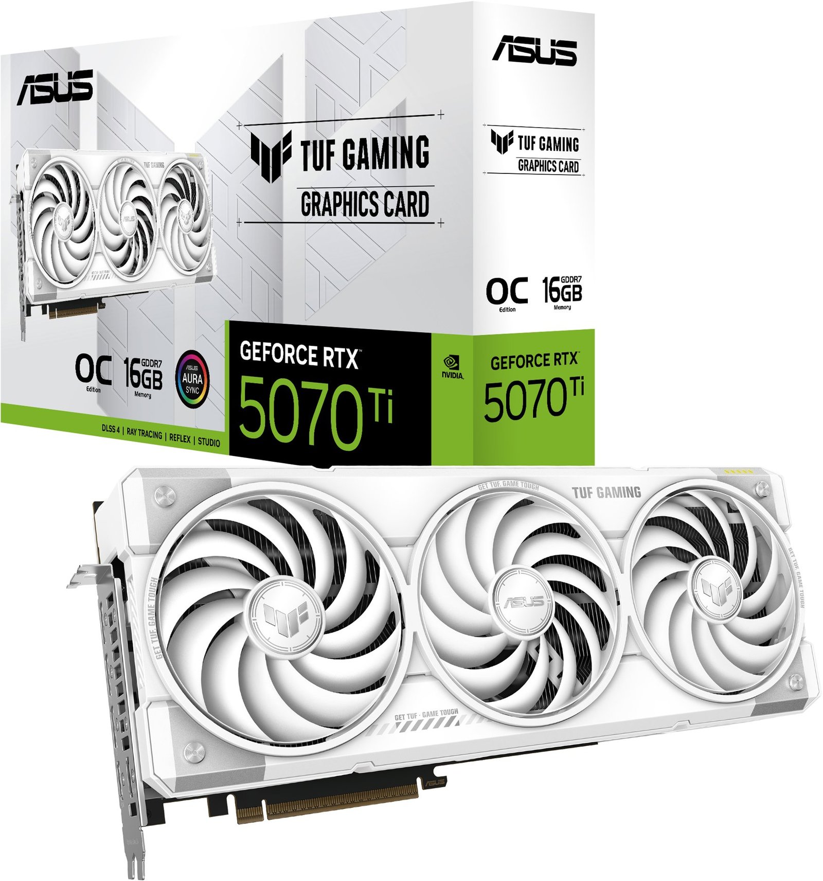 ASUS TUF GeForce RTX 5070 Ti 16G OC GAMING WHITE