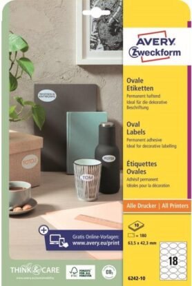Avery Zweckform 6242-10 Oválné samolepící etikety