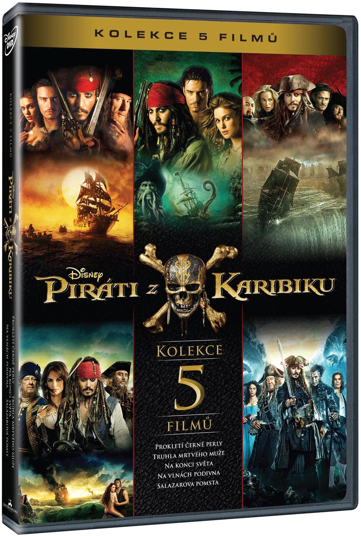 Piráti z Karibiku kolekce 1-5 (5DVD) - DVD