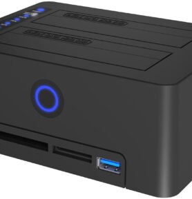 Icy Box IB-1233CL-CR pro 2x 2,5"/3,5" disky se čtečkou karet a USB hubem