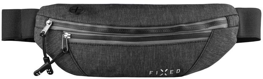 FIXED Sportbelt se dvěma kapsami šedý