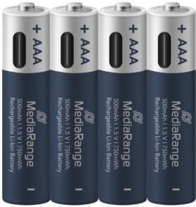 MediaRange USB-C Li-Ion Micro AAA, 1.5V, 500 mAh, 4ks