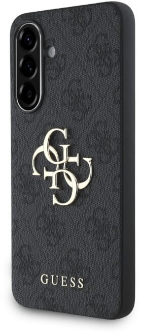 Guess PU 4G Metal Logo Zadní Kryt pro Samsung Galaxy A36 Grey