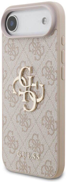 Guess PU 4G Metal Logo Zadní Kryt pro iPhone Air Pink