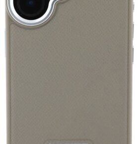 Guess PU Grained Triangle Logo Zadní Kryt pro iPhone 16 Brown