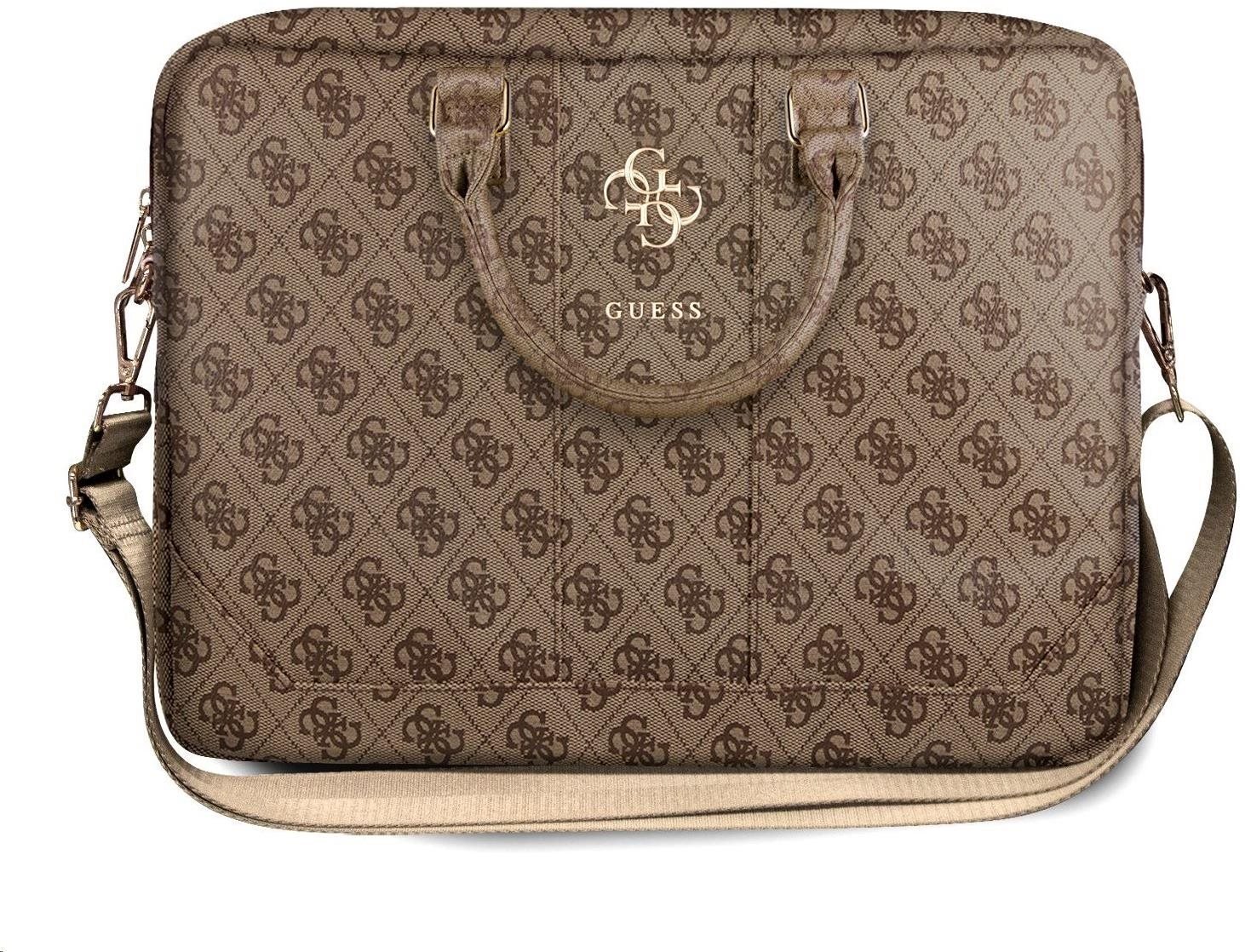 Guess PU 4G Metal Logo Computer Bag 15/16" Brown