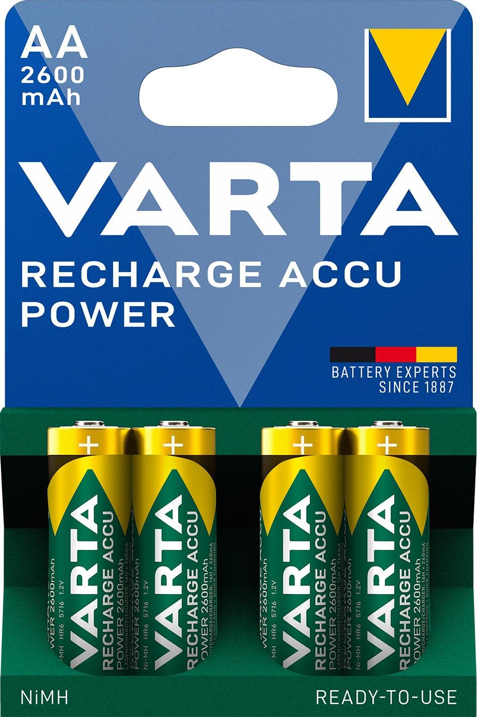 VARTA Recharge Accu Power 4 AA 2600 mAh R2U
