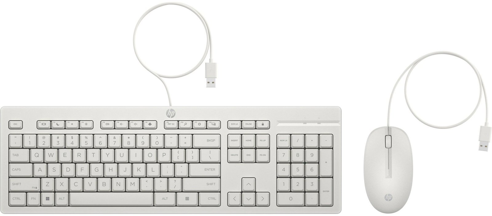HP 225 Wired Mouse and Keyboard Combo G2, bílá - CZ/SK