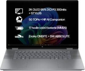 HP OmniBook X Flip AI 16-ar0001nc Meteor Silver