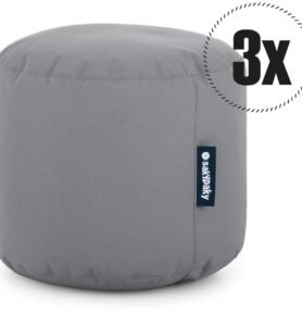 SakyPaky 3x taburet šedý ocelový