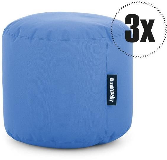 SakyPaky 3x taburet azurový