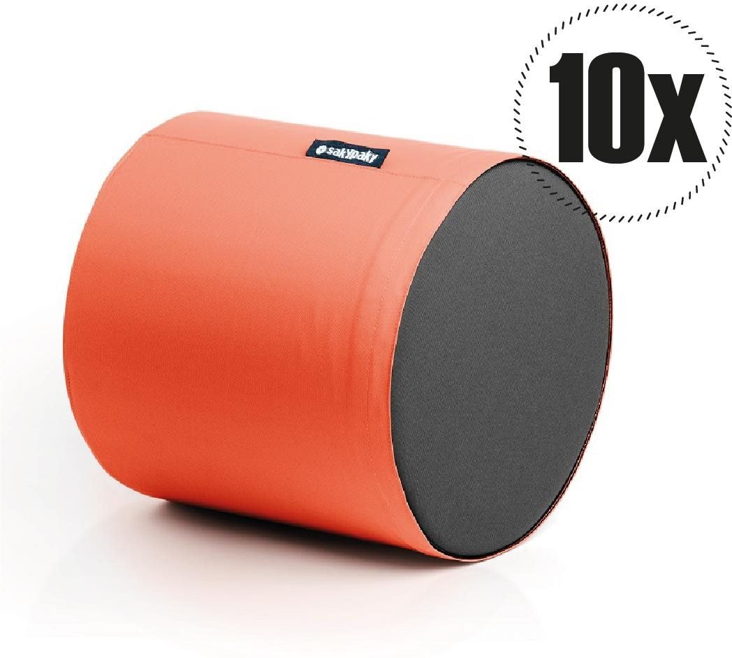 SakyPaky Sedací vaky - 10x Taburet PUR oranžový