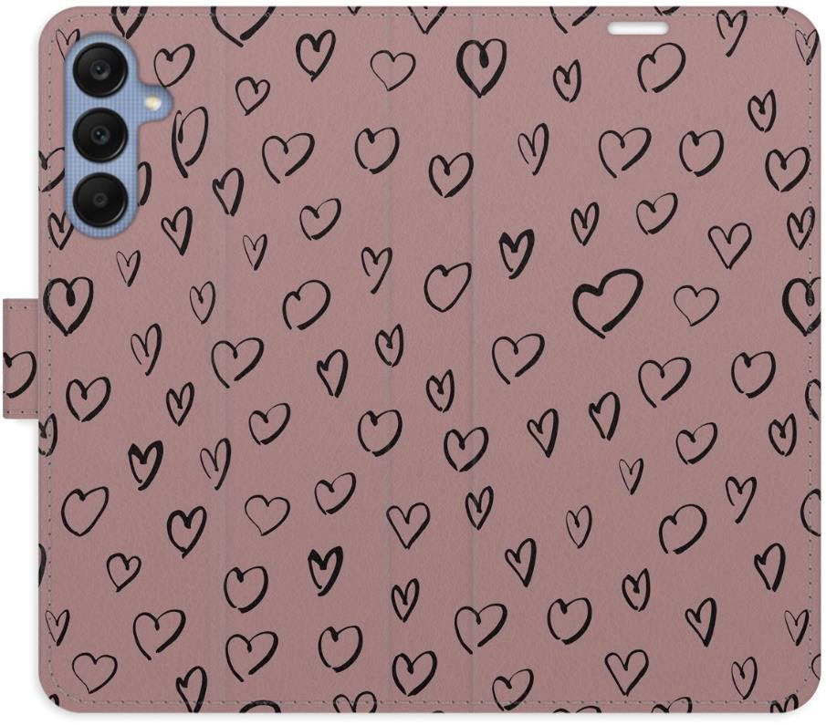 iSaprio Flip pouzdro Heart Dark 02 pro Samsung Galaxy A25 5G