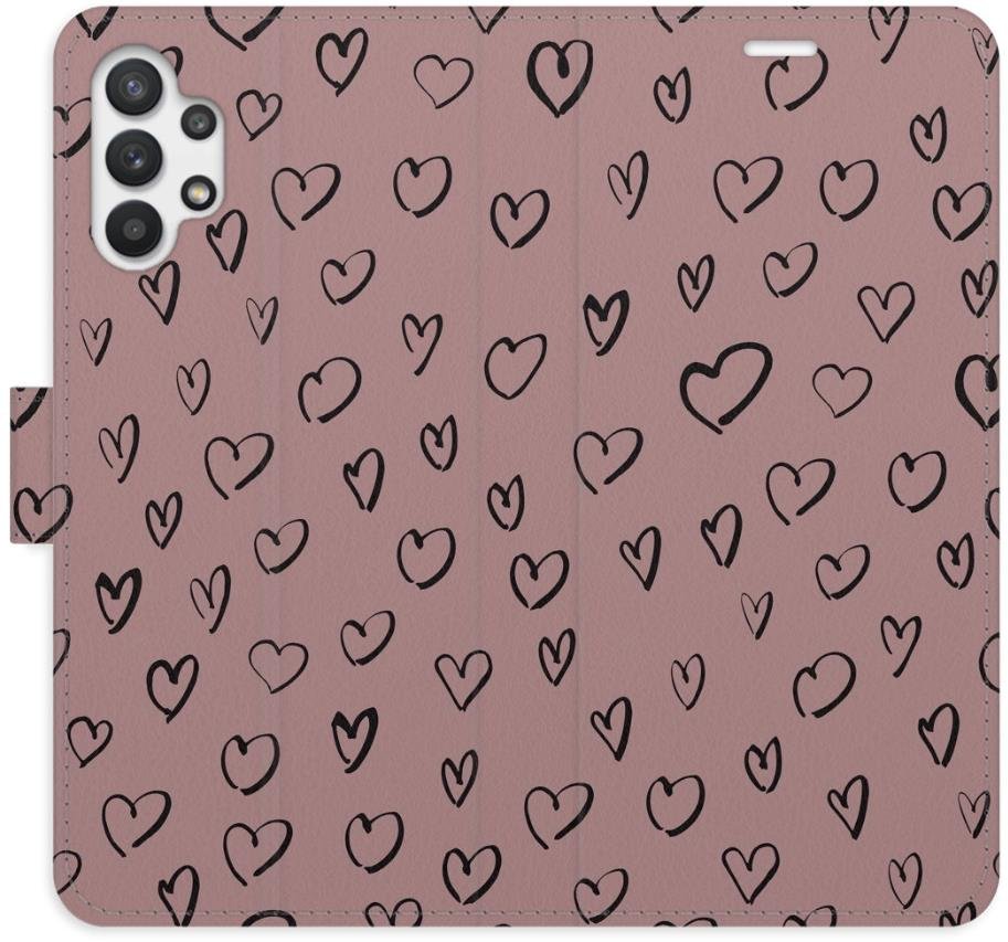 iSaprio Flip pouzdro Heart Dark 02 pro Samsung Galaxy A32 5G