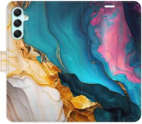 iSaprio Flip pouzdro Colourful Marble pro Samsung Galaxy A34 5G