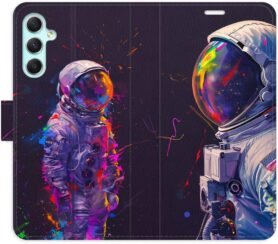 iSaprio Flip pouzdro Neon Astronaut 02 pro Samsung Galaxy A34 5G