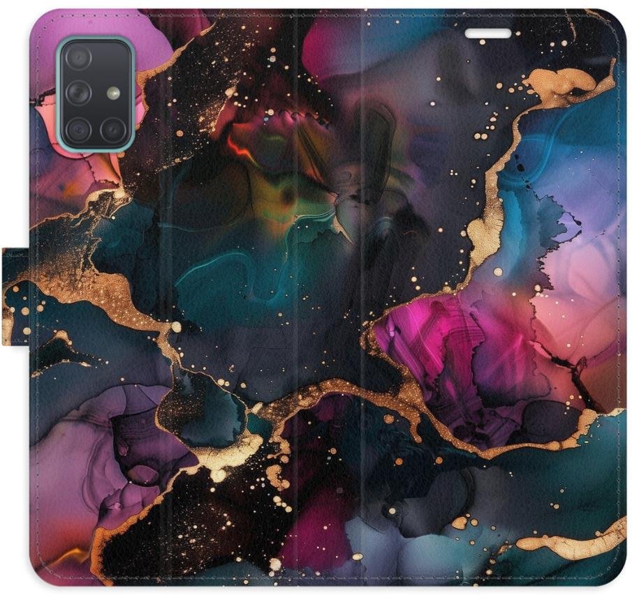 iSaprio Flip pouzdro Dark Marble pro Samsung Galaxy A71