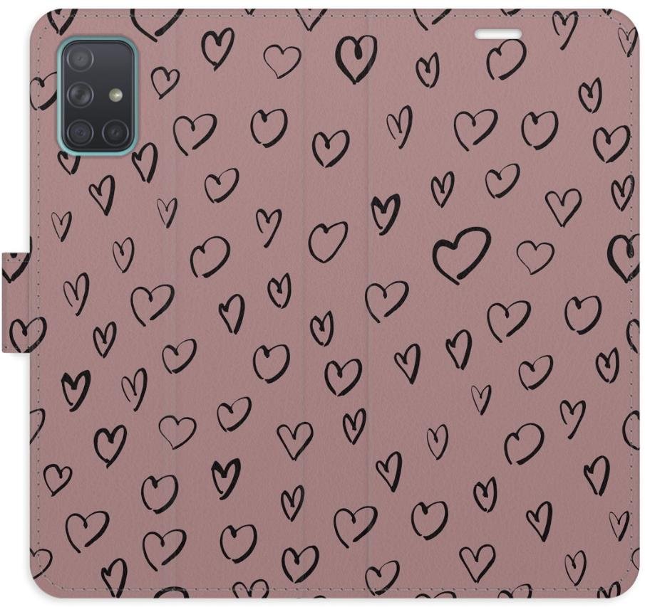 iSaprio Flip pouzdro Heart Dark 02 pro Samsung Galaxy A71