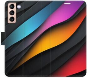 iSaprio Flip pouzdro Color Waves pro Samsung Galaxy S21