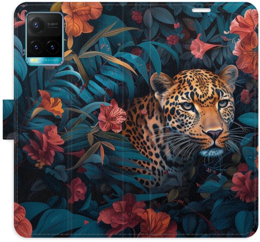 iSaprio Flip pouzdro Flower Jaguar 02 pro Vivo Y21 / Y21s / Y33s