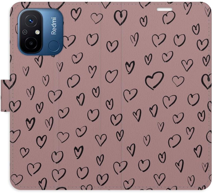 iSaprio Flip pouzdro Heart Dark 02 pro Xiaomi Redmi 12C