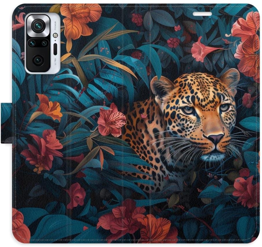 iSaprio Flip pouzdro Flower Jaguar 02 pro Xiaomi Redmi Note 10 Pro