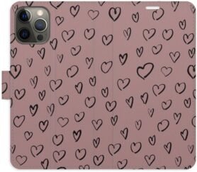 iSaprio Flip pouzdro Heart Dark 02 pro iPhone 12/12 Pro
