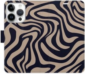 iSaprio Flip pouzdro Zebra Black 02 pro iPhone 15 Pro