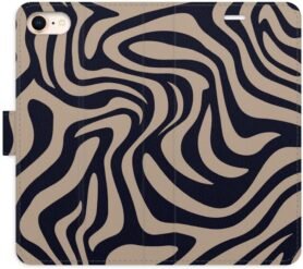 iSaprio Flip pouzdro Zebra Black 02 pro iPhone 7/8/SE 2020