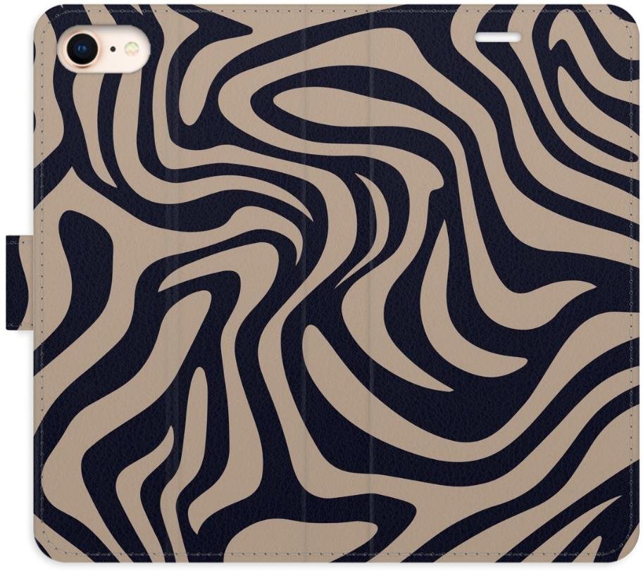 iSaprio Flip pouzdro Zebra Black 02 pro iPhone 7/8/SE 2020