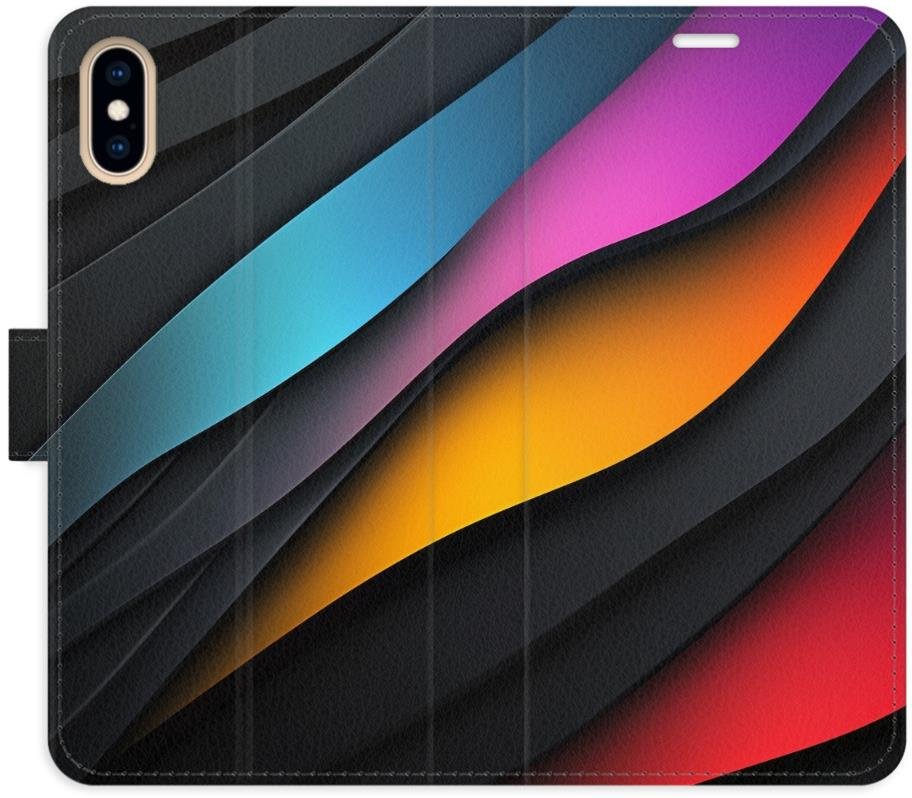 iSaprio Flip pouzdro Color Waves pro iPhone X/XS