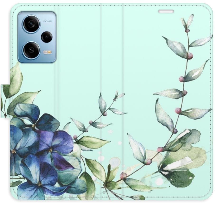 iSaprio flip pouzdro Blue Flowers pro Xiaomi Redmi Note 12 Pro 5G / Poco X5 Pro 5G