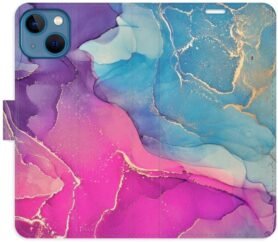 iSaprio flip pouzdro Colour Marble 02 pro iPhone 13