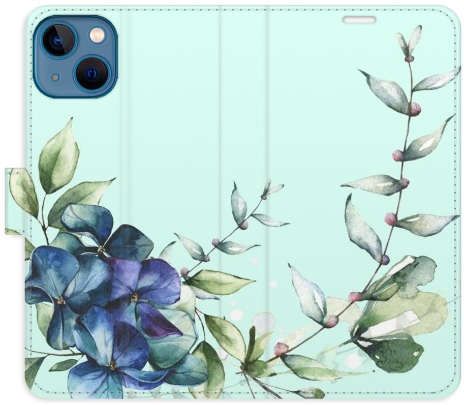 iSaprio flip pouzdro Blue Flowers pro iPhone 13