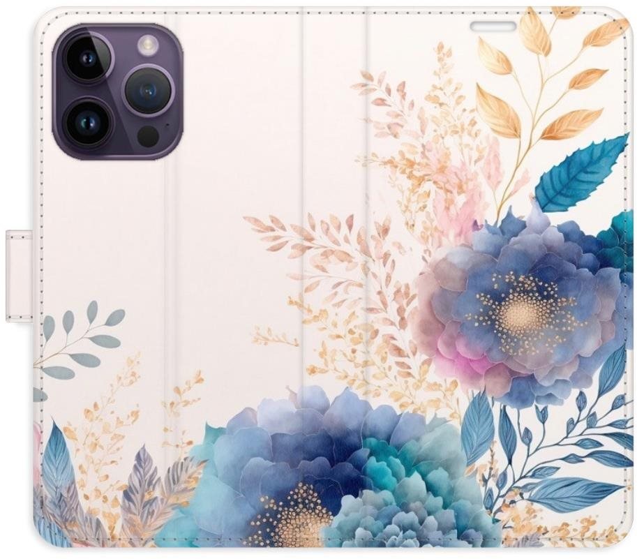 iSaprio flip pouzdro Ornamental Flowers 03 pro iPhone 14 Pro Max