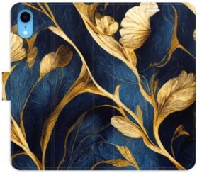 iSaprio flip pouzdro GoldBlue pro iPhone XR