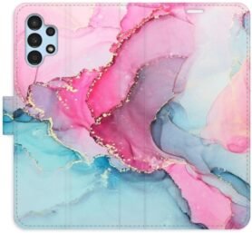 iSaprio flip pouzdro PinkBlue Marble pro Samsung Galaxy A13 / A13 5G