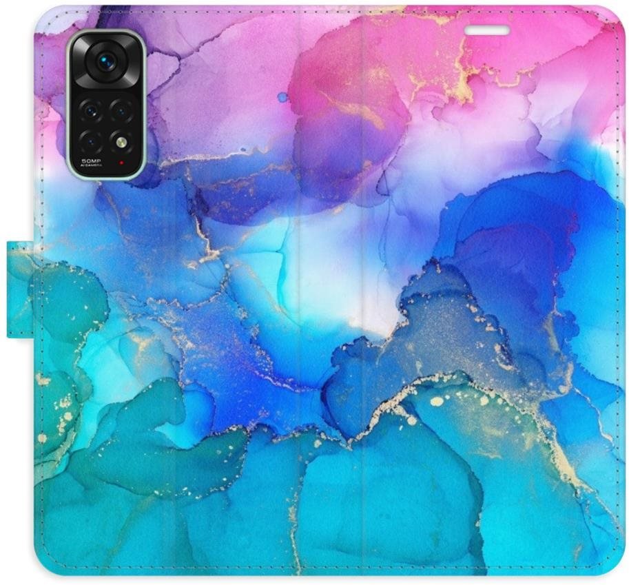 iSaprio flip pouzdro BluePink Paint pro Xiaomi Redmi Note 11 / Note 11S