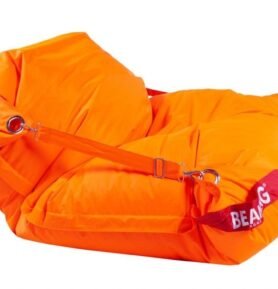BeanBag Sedací pytel 189×140 comfort s popruhy fluo orange