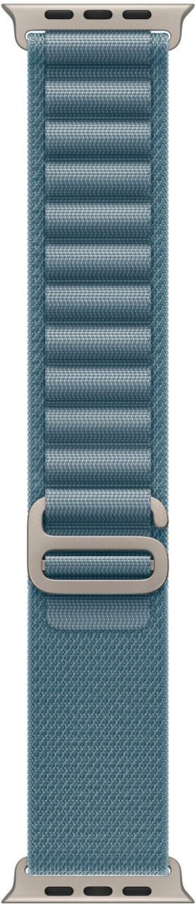 Apple Watch 49mm světle modrý Alpský tah - Small -  provedení z přírodního titanu