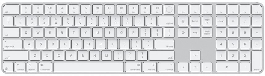 Apple Magic Keyboard 2024 s Touch ID, bílé klávesy - US