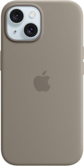 Apple iPhone 15 Silikonový kryt s MagSafe jílově šedý