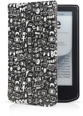 CONNECT IT pouzdro pro PocketBook 629/634, Doodle černé