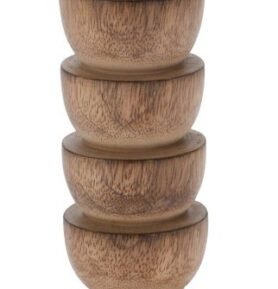 Koopmann International Dřevěný svícen na kónickou svíčku 85 × 85 × 205 mm, přírodní