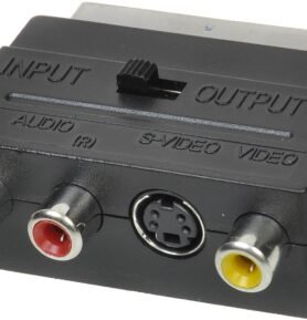 OEM scart - 3x cinch + S-video, přepínatelné IN/OUT